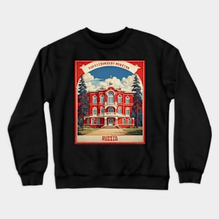 The Rukavishnikov Estate Museum Russia Vintage Tourism Poster Crewneck Sweatshirt